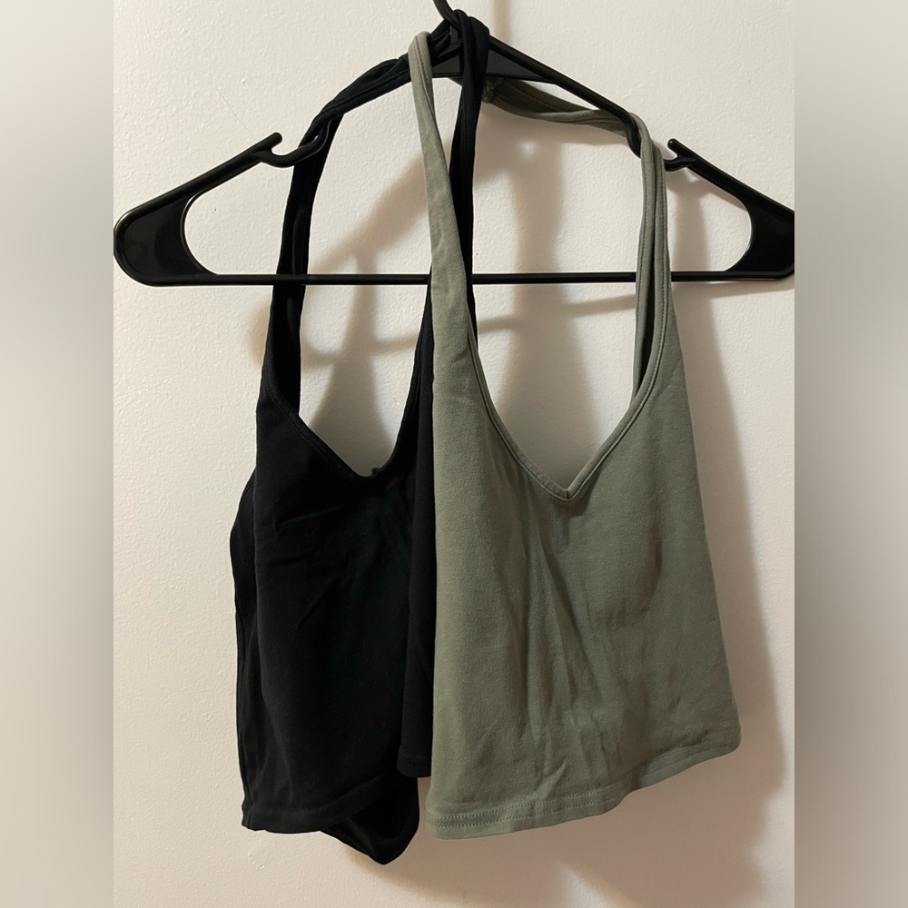 2 Express Cotton Halter Tops